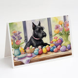 Decorating Easter Scottish Terrier Greeting Cards Pack of 8