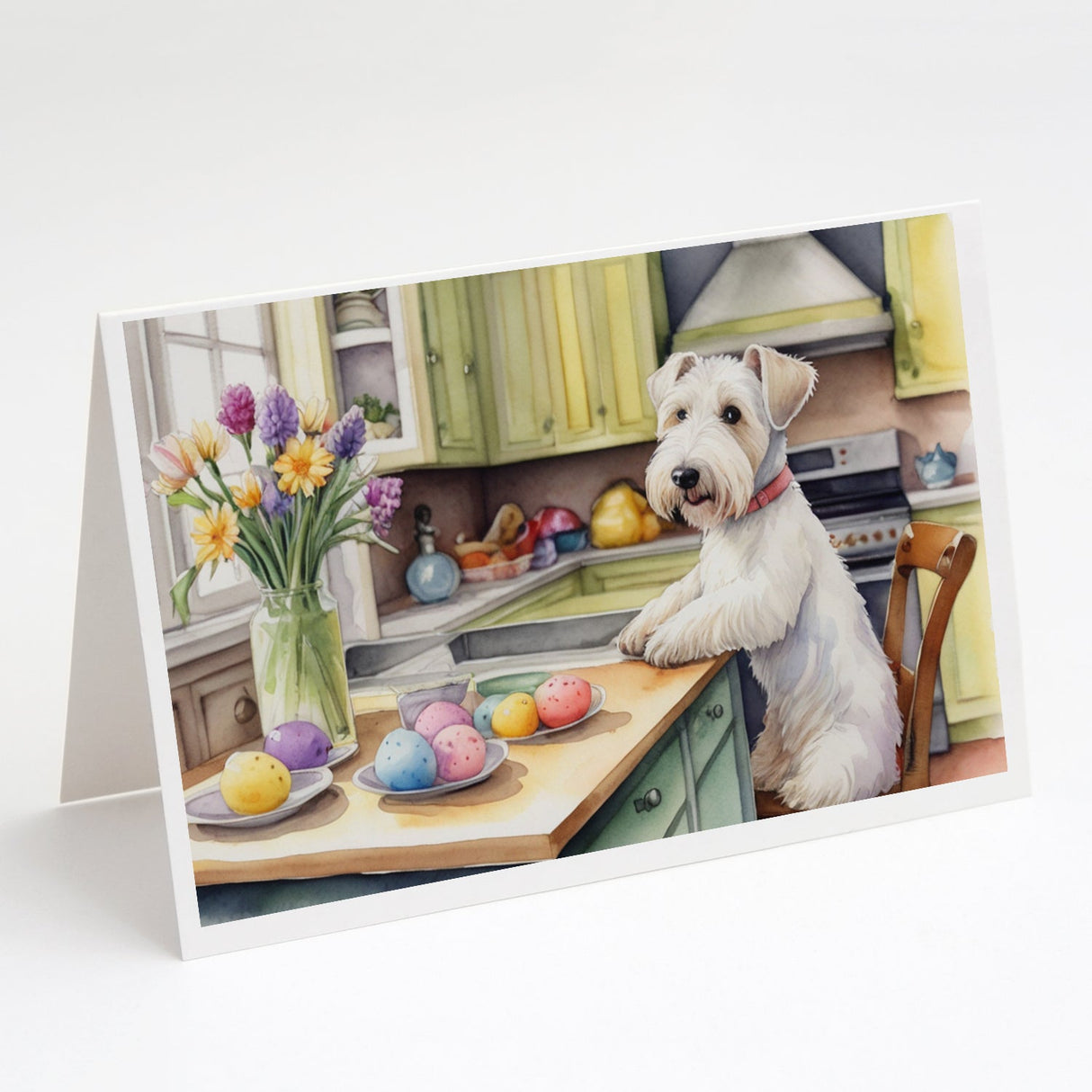 Decorating Easter Sealyham Terrier Greeting Cards Pack of 8