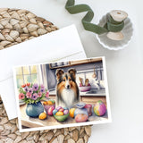 Decorating Easter Sheltie Greeting Cards Pack of 8