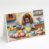 Decorating Easter Sussex Spaniel Greeting Cards Pack of 8