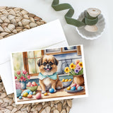 Decorating Easter Tibetan Spaniel Greeting Cards Pack of 8