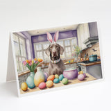 Decorating Easter Weimaraner Greeting Cards Pack of 8