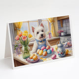 Decorating Easter Westie Greeting Cards Pack of 8