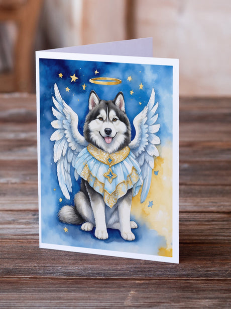 Alaskan Malamute My Angel Greeting Cards Pack of 8