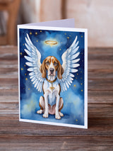 American English Coonhound My Angel Greeting Cards Pack of 8