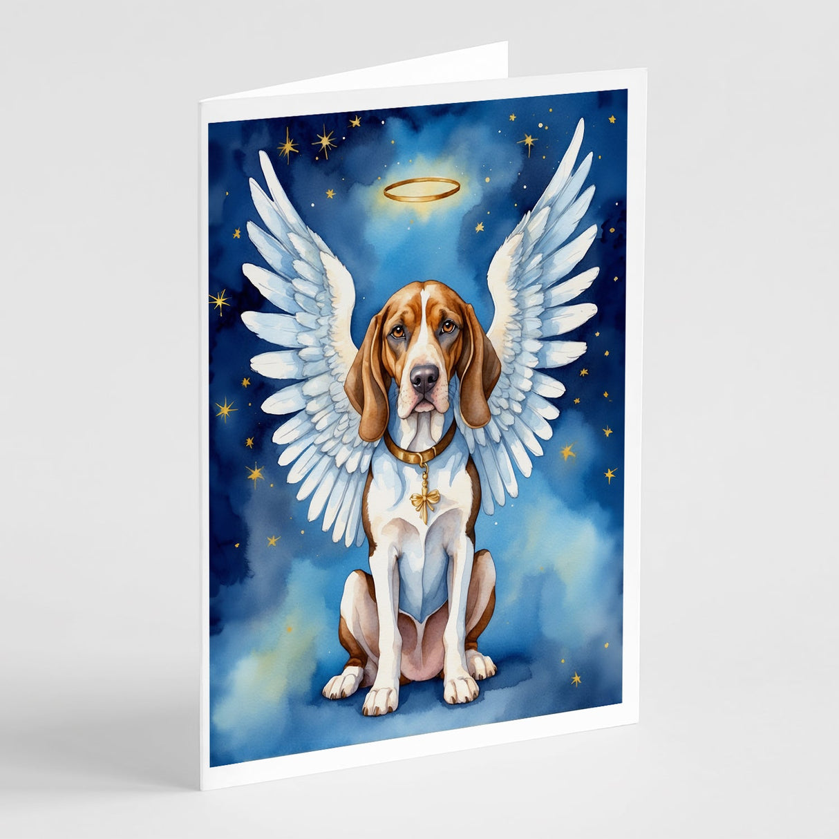 American English Coonhound My Angel Greeting Cards Pack of 8