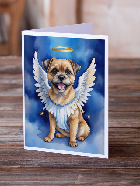 Border Terrier My Angel Greeting Cards Pack of 8