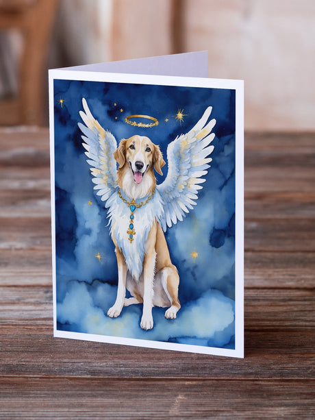 Borzoi My Angel Greeting Cards Pack of 8