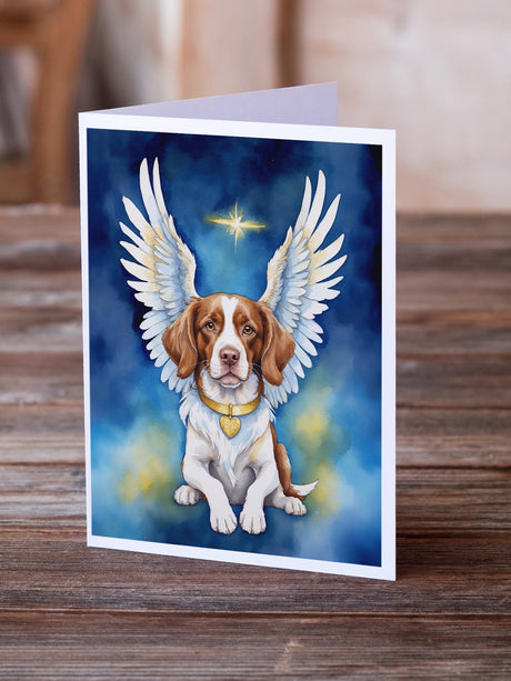 Brittany Spaniel My Angel Greeting Cards Pack of 8