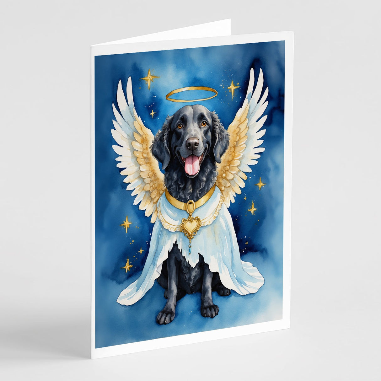 Curly-Coated Retriever My Angel Greeting Cards Pack of 8