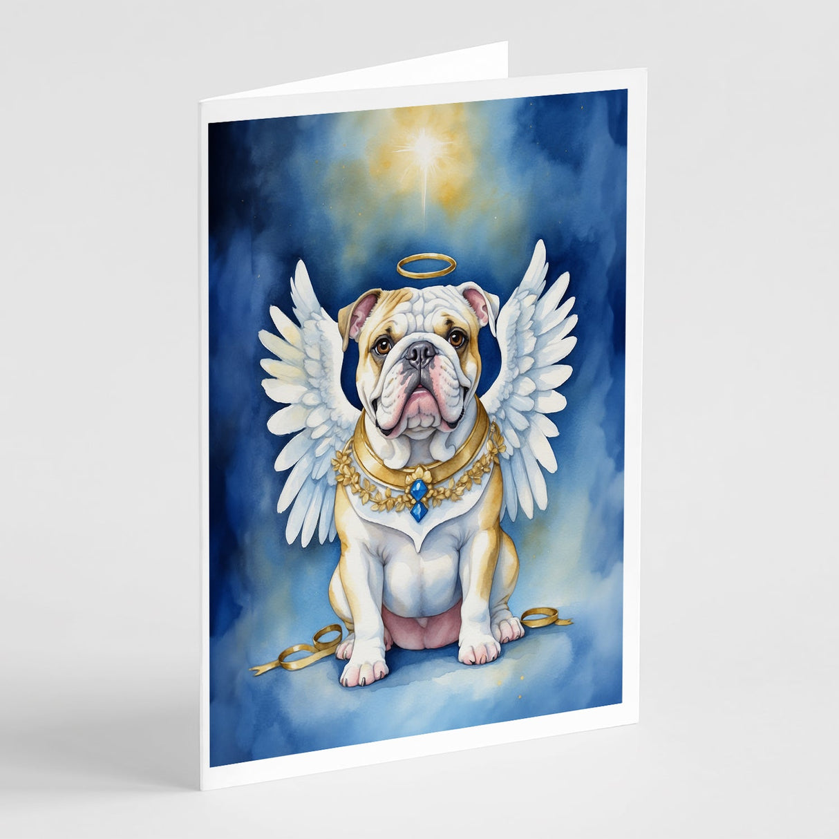 English Bulldog My Angel Greeting Cards Pack of 8