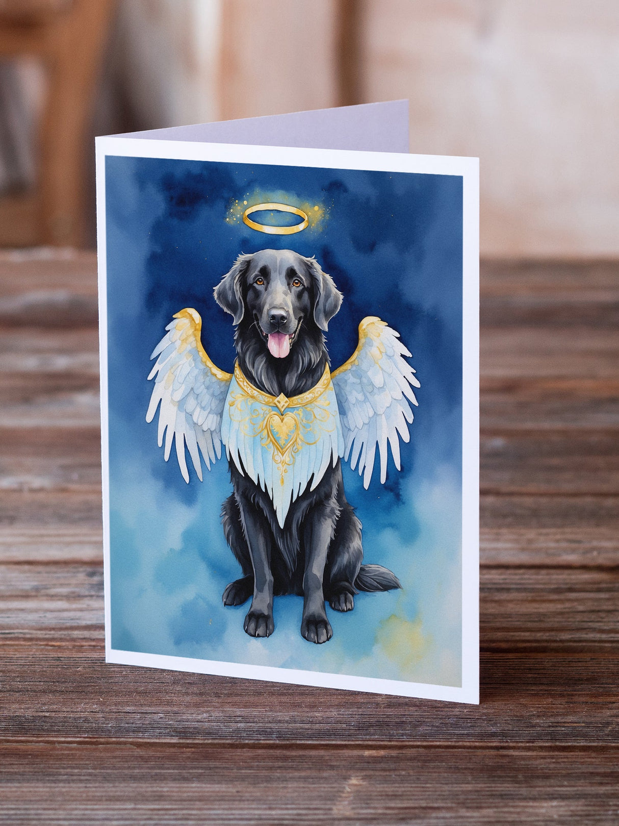 Flat-Coated Retriever My Angel Greeting Cards Pack of 8