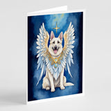 White German Shepherd My Angel Greeting Cards Pack of 8