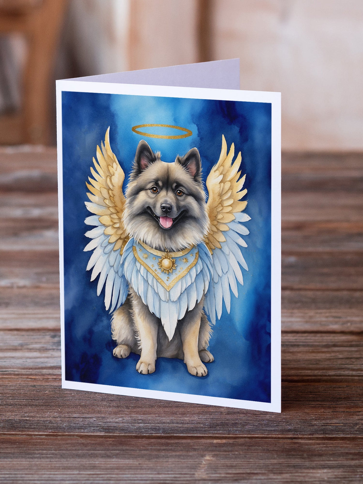 Keeshond My Angel Greeting Cards Pack of 8