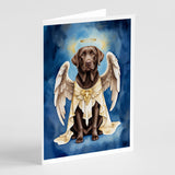 Chocolate Labrador Retriever My Angel Greeting Cards Pack of 8