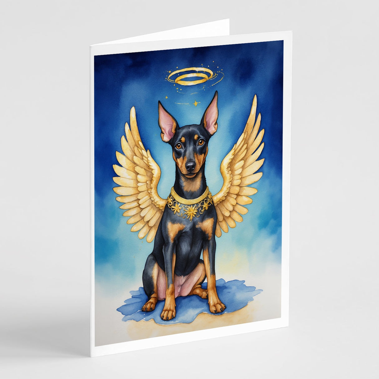 Manchester Terrier My Angel Greeting Cards Pack of 8