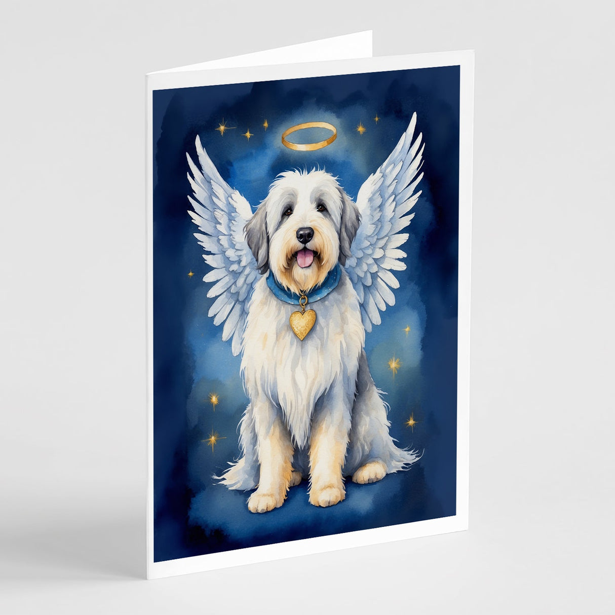 Old English Sheepdog My Angel Greeting Cards Pack of 8