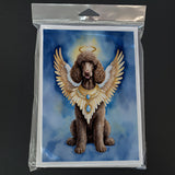 Chocolate Poodle My Angel Greeting Cards Pack of 8