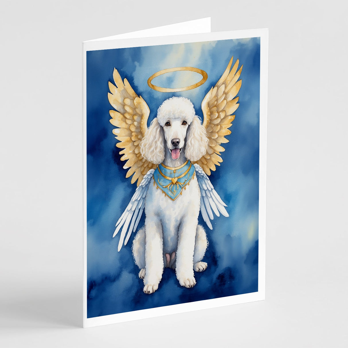 White Poodle My Angel Greeting Cards Pack of 8