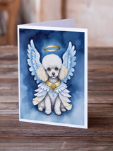 White Poodle My Angel Greeting Cards Pack of 8