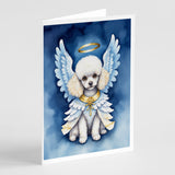 White Poodle My Angel Greeting Cards Pack of 8