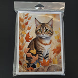 Owyhee Bob Cat in Fall Leaves Greeting Cards Pack of 8