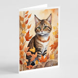 Owyhee Bob Cat in Fall Leaves Greeting Cards Pack of 8