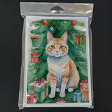 Ural Rex Cat By the Christmas Tree Greeting Cards Pack of 8