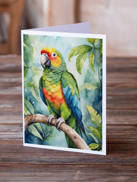 Amazon Parrot Greeting Cards Pack of 8