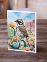 Arizona Cactus Wren Greeting Cards Pack of 8