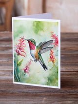 Broadtailed Hummingbird Greeting Cards Pack of 8