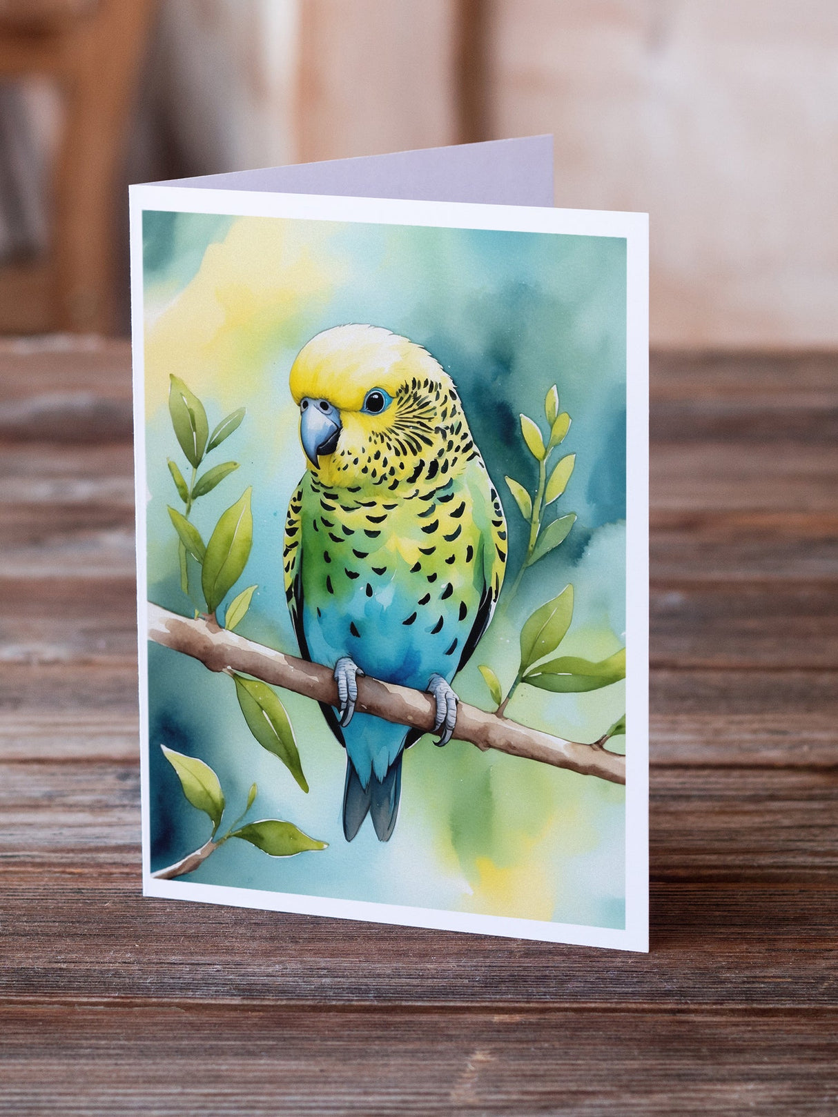 Budgerigar Greeting Cards Pack of 8