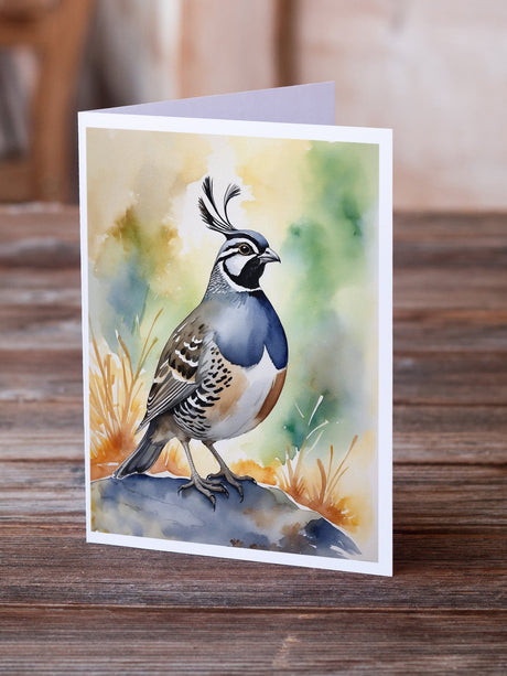 California Quail Greeting Cards Pack of 8