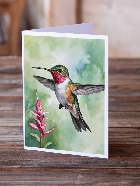 Calliope Hummingbird Greeting Cards Pack of 8