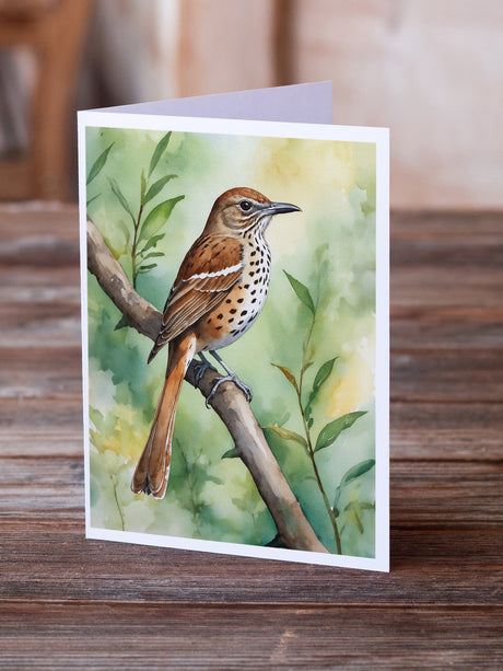 Georgia Brown Thrasher Greeting Cards Pack of 8