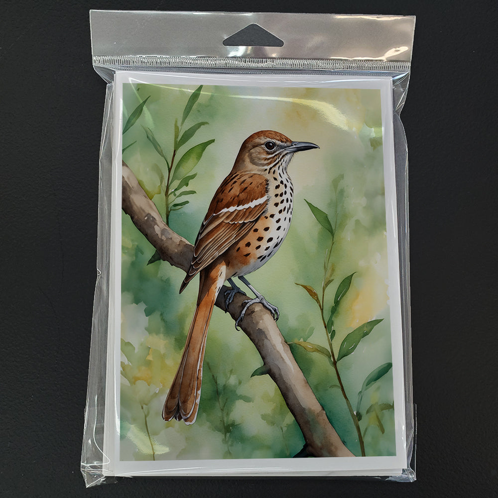 Georgia Brown Thrasher Greeting Cards Pack of 8