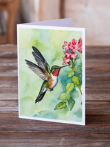 Rubythroated Hummingbird Greeting Cards Pack of 8