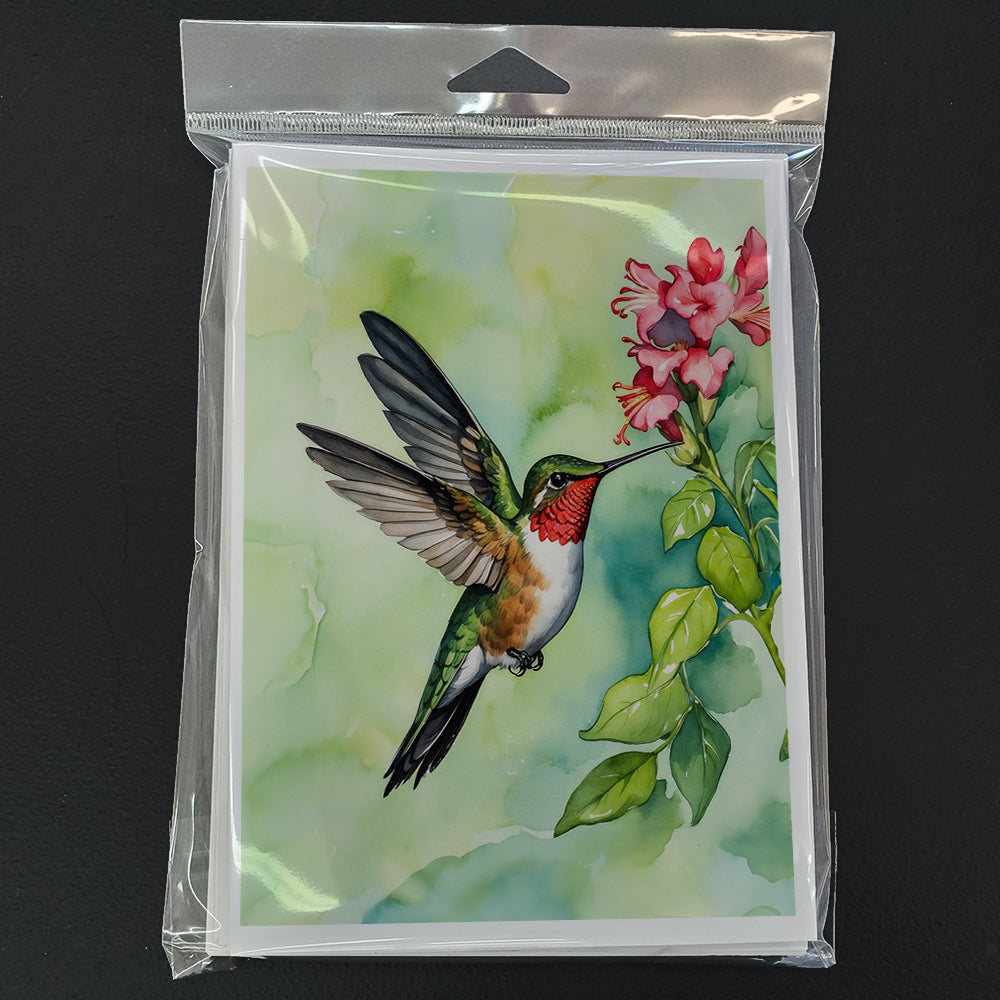 Rubythroated Hummingbird Greeting Cards Pack of 8