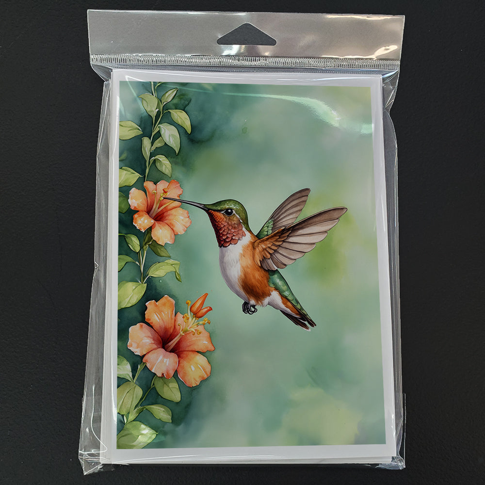 Rufous Hummingbird Greeting Cards Pack of 8