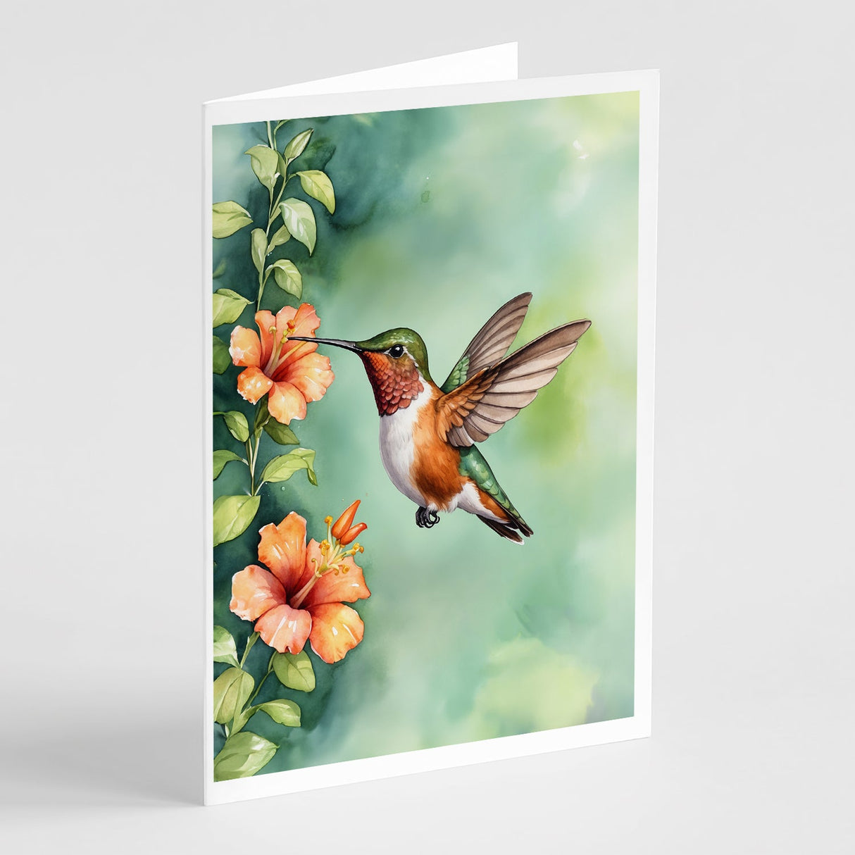 Rufous Hummingbird Greeting Cards Pack of 8