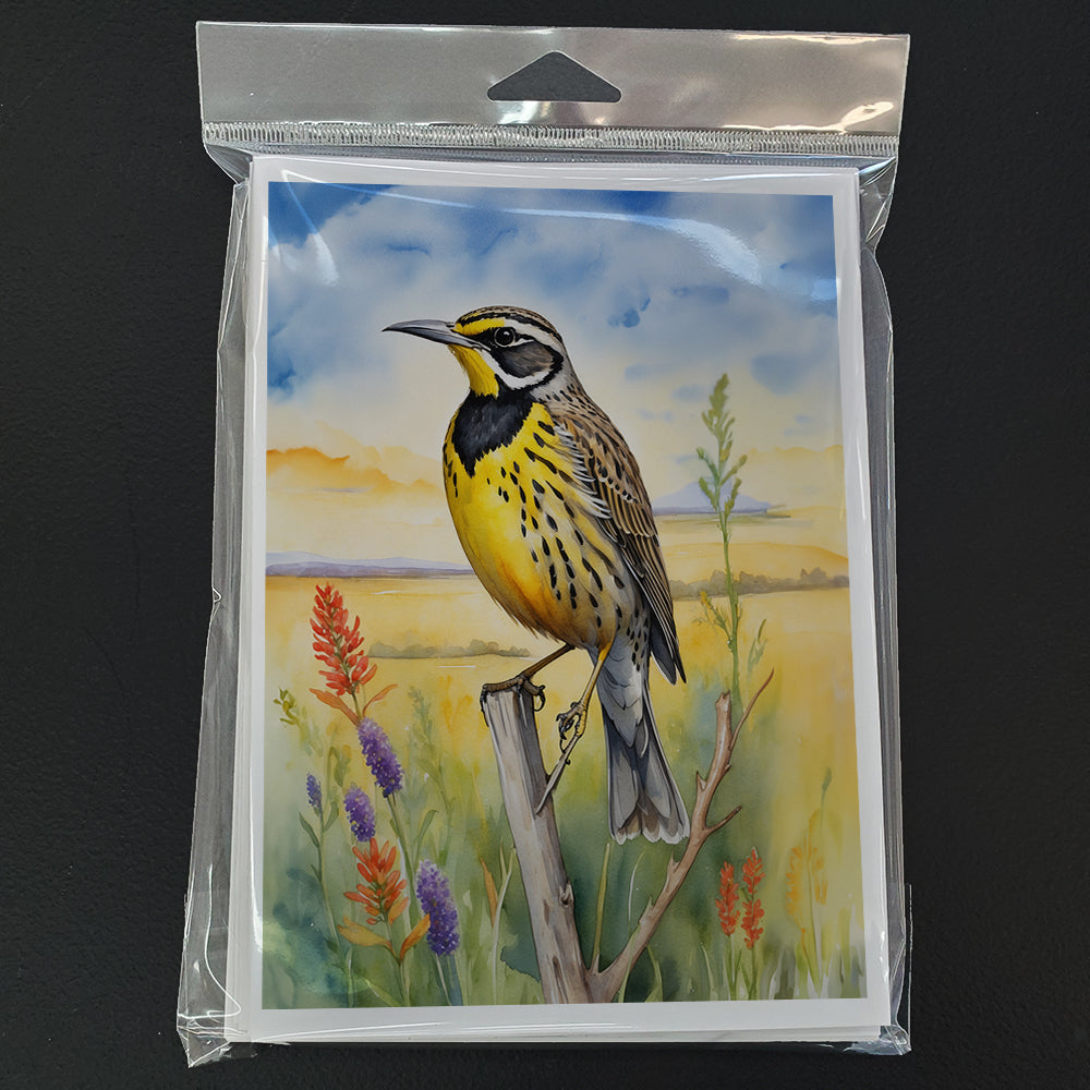 Kansas Western Meadowlark Greeting Cards Pack of 8