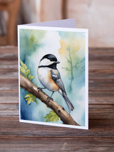 Massachusetts Blackcapped Chickadee Greeting Cards Pack of 8