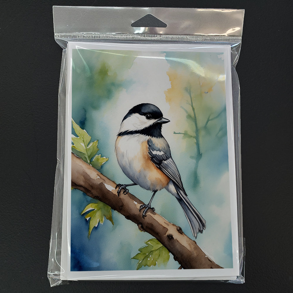 Massachusetts Blackcapped Chickadee Greeting Cards Pack of 8