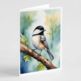 Massachusetts Blackcapped Chickadee Greeting Cards Pack of 8