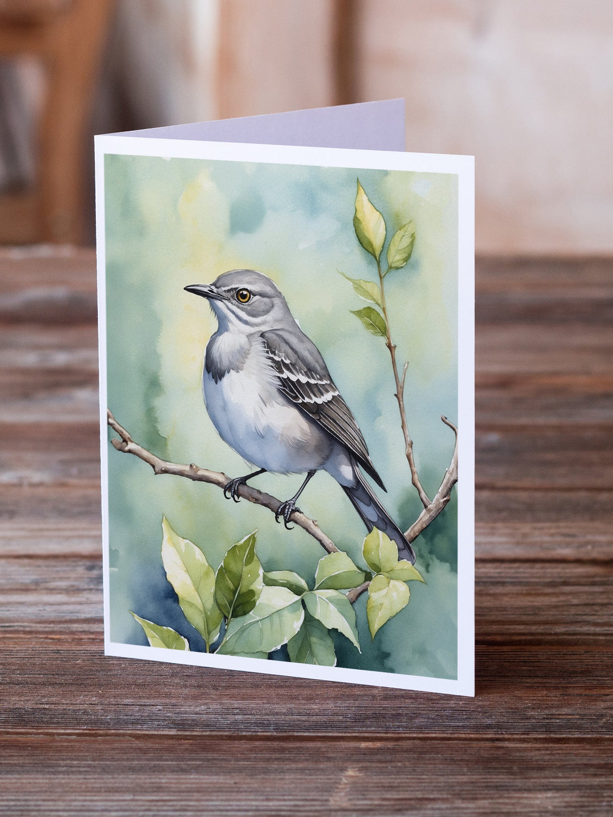 Mississippi Northern Mocking bird Greeting Cards Pack of 8