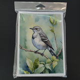 Mississippi Northern Mocking bird Greeting Cards Pack of 8