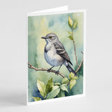 Mississippi Northern Mocking bird Greeting Cards Pack of 8