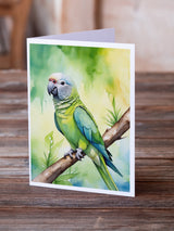 Monk Parakeet Greeting Cards Pack of 8