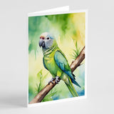 Monk Parakeet Greeting Cards Pack of 8