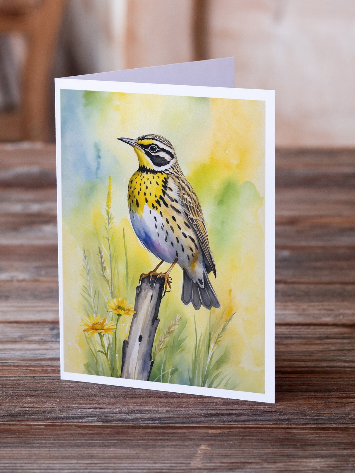 Montana Western Meadowlark Greeting Cards Pack of 8